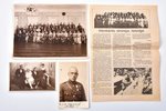 komplekts, Latvijas armija, 3 foto un avīzes raksts, ģenerālis Rūdolfs Bangerskis un R. Pīrāgs, Latv...