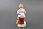 statuete, Meitene ar suni, porcelāns, Rīga (Latvija), PSRS, Rīgas porcelāna rūpnīca, modeļa autors -...
