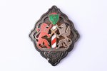 nozīme, Robežsargu brigāde ar ādas elementu, Nr. 133, sudrabs, Latvija, 1991 g., 49.7 x 42.4 mm, 20....
