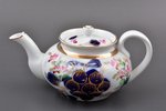 tējkanna, porcelāns, M.S. Kuzņecova rūpnīca, Krievijas impērija, 1864-1889 g., h 9.8 cm, Duļevas fab...
