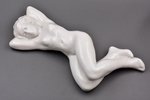statuete, Guļošā (Akts), porcelāns, Rīga (Latvija), PSRS, autordarbs, autore - Elza Švalbe-Matvejeva...