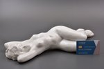 statuete, Guļošā (Akts), porcelāns, Rīga (Latvija), PSRS, autordarbs, autore - Elza Švalbe-Matvejeva...