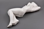 statuete, Guļošā (Akts), porcelāns, Rīga (Latvija), PSRS, autordarbs, autore - Elza Švalbe-Matvejeva...