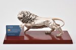 Statuete, "Lauva", ražotājs: Linea Argenti; materiāls: kompozītsveķi ar dziļu sudrabojumu, pamatne –...