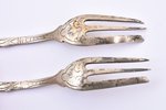 2 deserta dakšu komplekts, sudrabs, 800 prove, izstrādājumu kopējais svars 39.50 g, 14.3 cm, Vācija...