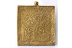 ikona, Zīmes Dievmāte (Oranta), vara sakausējuma, Krievijas impērija, 19. gs., 5.8 x 5 x 0.5 cm, 53...