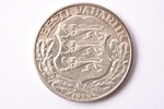 2 кроны, 1932 г., 300-летие университета Тарту (1632-1932), серебро, Эстония, 12.17 г, Ø 29.8 мм, AU...