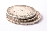3 марки, 2 марки, 1877-1911 г., комплект из 3 монет, серебро, Германия...