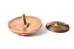 знак, Чемпион, латунь, Латвия, СССР, 50-е годы 20го века, Ø 23.3 мм...