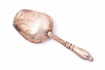 ложка для чая, серебро, "Совок", 84 проба, 9.31 г, штихельная резьба, 9 см, 1986-1907 г., Кострома,...