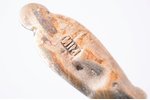ложка для чая, серебро, "Совок", 84 проба, 9.31 г, штихельная резьба, 9 см, 1986-1907 г., Кострома,...
