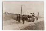 фотография, дорожно-ремонтное оборудование, Латвия, 20-30е годы 20-го века, 14х9 см...