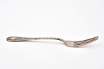 вилка, серебро, 84 проба, 36.15 г, 17.1 см, мастер Рихард Мюллер, 1880-1890 г., Рига, Латвия, Россий...