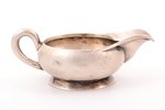 сливочник, серебро, 800 проба, 90.7 г, h 4.6 x 12.5 x 7.6 см, рубеж 19-го и 20-го веков, Австро-Венг...