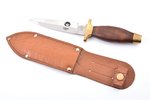 нож, лезвие промышленного изготовления, мастер "HH" Heino Hoffmann, рукоять: ореховое дерево, латунь...