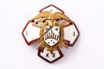 знак, LNAKB, Общество солдат - освободителей Латвии, бронза, Латвия, 20е-30е годы 20го века, 28.9 x...