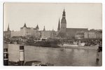 фотография, Рига, немецкая оккупация, набережная Даугавы, Латвия, Российская империя, начало 20-го в...