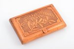 коробочка для сигарет, в память о Первой мировой войне, дерево, Российская империя, начало 20-го век...