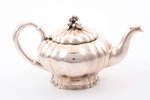 чайник, серебро, 84 проба, 765.85 г, золочение, h 14 см, мастер Нордберг Иосиф, 1839 г., С.- Петербу...