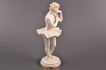 статуэтка, Балерина с цветком, фарфор, СССР, Дмитровский фарфоровый завод (Вербилки), автор модели -...