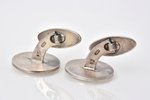 запонки, Олимпиада, Таллинн-80, серебро, 916 проба, 16.56 г., размер изделия Ø 2.2 см, Таллинский юв...