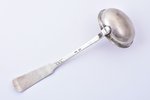 ложка для соуса, серебро, 14 лот (875) проба, 51 г, золочение, 18 см, мастер Фридрих Филипп Данненбе...
