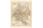 карта, Россия в Европе и Польша, 19-й век, 32 x 25 см...