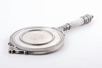 ручное зеркало, серебро, 88 проба, общий вес изделия 445.3 г, 28 x 12.5 см, фирма "Фаберже", мастер...