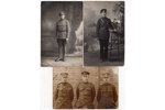 фотография, 3 шт., Латвийская армия, Латвия, 20-30е годы 20-го века, 13.8х8.8 см...