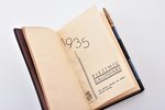 календарь, календарь для заметок (незаполненный), кожаный переплет, с карандошом, Латвия, 1935 г., 1...