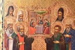 икона, Собор Радонежских святых, доска, живопиcь, сусальное золото, Российская империя, конец 19-го...