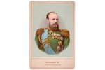 фотография, на картоне, Император Александр I, Российская империя, начало 20-го века, 12.5х9.3 см...