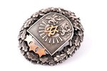 знак, Курсы старших офицеров, с золотыми накладкой и звездами ("KV" с реставрацией), серебро, Латвия...
