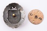 знак, Курсы старших офицеров, с золотыми накладкой и звездами ("KV" с реставрацией), серебро, Латвия...