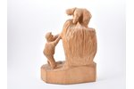статуэтка, Сюжет народной песни, дерево, Рига (Латвия), авторская работа, автор Ф. Дуковскис, 1990 г...