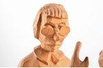 статуэтка, Последние новости, дерево, Рига (Латвия), авторская работа, автор модели - Ф. Дуковскис,...