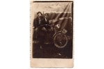 фотография, мотоцикл, цирковые артисты, Латвия, 20-30е годы 20-го века, 13.6х8.6 см...