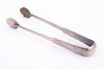 щипчики для сахара, серебро, 84 проба, 38.8 г, штихельная резьба, 13.5 см, 1908-1917 г., Москва, Рос...