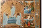 икона, Воскресение Христово. Двунадесятые праздники, доска, сусальное золото, Российская империя, ко...