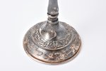 подсвечник, серебро, ханукия, Иудаика, 925S проба, 128.35 г, h 17.3 см, Hazorfim, 20-й век, Израиль...