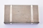 табакерка, серебро, 84 проба, 204.10 г, штихельная резьба, золочение, 6.9 x 12 x 2.8 см, 1880-1890 г...