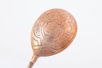ложка, серебро, 84 проба, 24.1 г, штихельная резьба, 13.7 см, 1882 г., Российская империя...