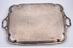 поднос, серебро, 84 проба, 2150 г, 38 x 59.5 см, мастер Никитин Николай, 1869 г., С.- Петербург, Рос...