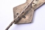 школьный знак, LVĢ, Лиепайская(?) государственная гимназия, серебро, 875 проба, Латвия, 1943 г., 40....