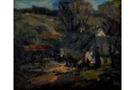 Диньгелис Станиславс (1899-1988), "Каздангские мельницы", 1947 г., картон, масло, 56 x 67 см...