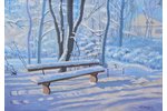 Ф. Яунземс, Приморский парк, картон, масло, 50 x 70 см...