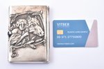 портсигар, серебро, 84 проба, 193.15 г, 11.2 x 7.9 x 1.6 см, мастерская Крутикова Ивана Кирилловича...