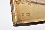 портсигар, серебро, 84 проба, 193.15 г, 11.2 x 7.9 x 1.6 см, мастерская Крутикова Ивана Кирилловича...