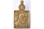 икона, Казанская икона Божией Матери, медный сплав, Российская империя, 19-й век, 12 x 6.8 x 0.4 см,...