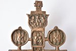крест, Распятие Христово с предстоящими, медный сплав, Российская империя, 17 x 8.3 x 0.5 см, 233 г....